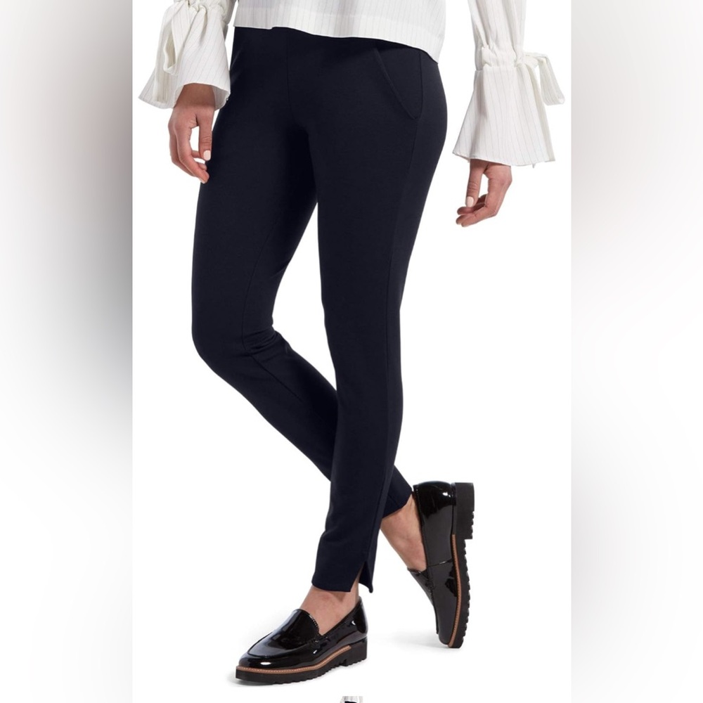 HUE Women’s Ponte 7/8 Leggings -Women's Pants for Work and Play. Size XL. Navy